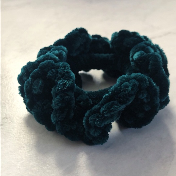 Hand Crafted Accessories - ✨2/$12✨Large Soft Velvet Handmade Teal Scrunchy!